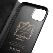 QIALINO Custodia orizzontale in pelle flip con supporto, slot per carte e portafoglio, For iPhone 13, For iPhone 13 mini, For iPhone 13 Pro, For iPhone 13 Pro Max