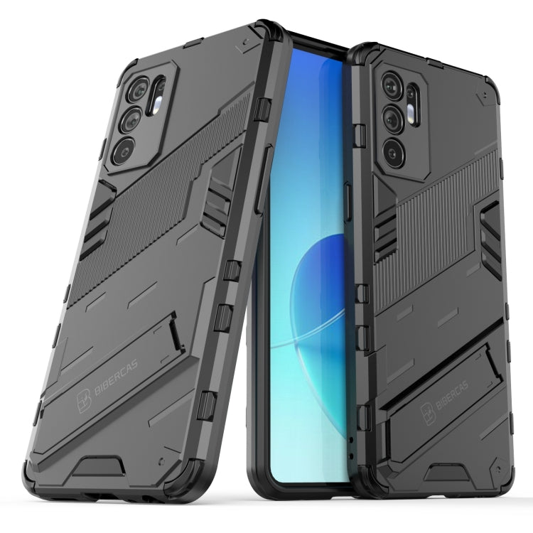 Punk Armor 2 in 1 PC + custodia antiurto in TPU con supporto invisibile, For OPPO Reno6 4G, For vivo iQOO 8 Pro, For Honor Magic3 Pro