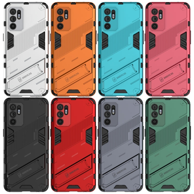 Punk Armor 2 in 1 PC + custodia antiurto in TPU con supporto invisibile, For OPPO Reno6 4G, For vivo iQOO 8 Pro, For Honor Magic3 Pro