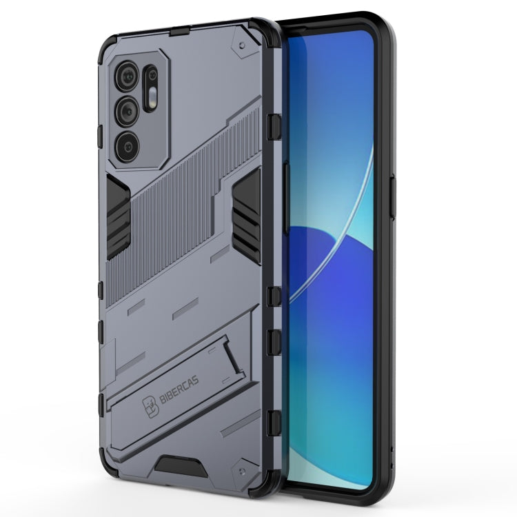 Punk Armor 2 in 1 PC + custodia antiurto in TPU con supporto invisibile, For OPPO Reno6 4G, For vivo iQOO 8 Pro, For Honor Magic3 Pro