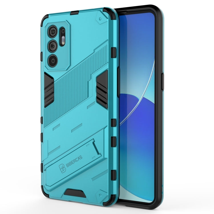 Punk Armor 2 in 1 PC + custodia antiurto in TPU con supporto invisibile, For OPPO Reno6 4G, For vivo iQOO 8 Pro, For Honor Magic3 Pro