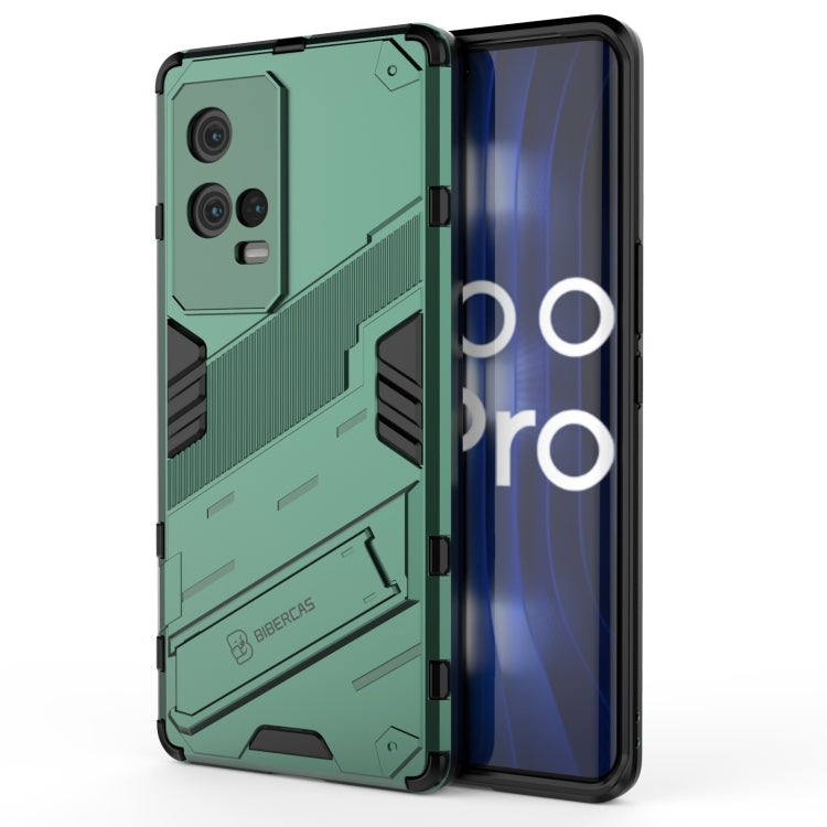 Punk Armor 2 in 1 PC + custodia antiurto in TPU con supporto invisibile, For OPPO Reno6 4G, For vivo iQOO 8 Pro, For Honor Magic3 Pro