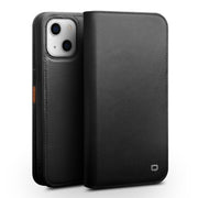 QIALINO Business Custodia orizzontale in pelle a libro con supporto, slot per carte e portafoglio, For iPhone 13, For iPhone 13 mini, For iPhone 13 Pro, For iPhone 13 Pro Max