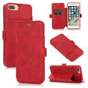 Push Window Doppia fibbia PU + custodia in pelle a vibrazione orizzontale in silicone con supporto e slot per schede, For iPhone 8 Plus & 7 Plus, For iPhone SE 2022 / SE 2020 & 8 & 7, For iPhone X & XS, For iPhone XR