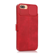 Push Window Doppia fibbia PU + custodia in pelle a vibrazione orizzontale in silicone con supporto e slot per schede, For iPhone 8 Plus & 7 Plus, For iPhone SE 2022 / SE 2020 & 8 & 7, For iPhone X & XS, For iPhone XR