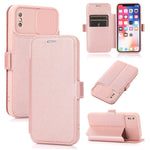 Custodia portafoglio in pelle e silicone per iPhone XR