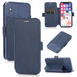 Custodia portafoglio in pelle e silicone per iPhone XR