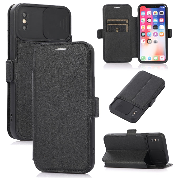 Custodia portafoglio in pelle e silicone per iPhone XR