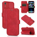 Custodia portafoglio in pelle e silicone per iPhone XR