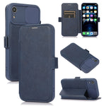 Custodia portafoglio in pelle e silicone per iPhone XR