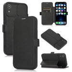 Custodia portafoglio in pelle e silicone per iPhone XR