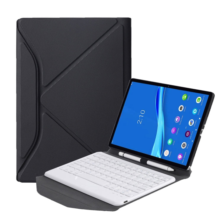 Custodia in pelle staccabile per tastiera Bluetooth BM10 Diamond Texture con slot per penna e supporto posteriore triangolare, For Lenovo Smart Tab M10 HPD Plus TB-X606F 10.3 inch, For Lenovo Pad Plus 11 inch TB-J607F / Tab P11 11 inch TB-J606F        ...
