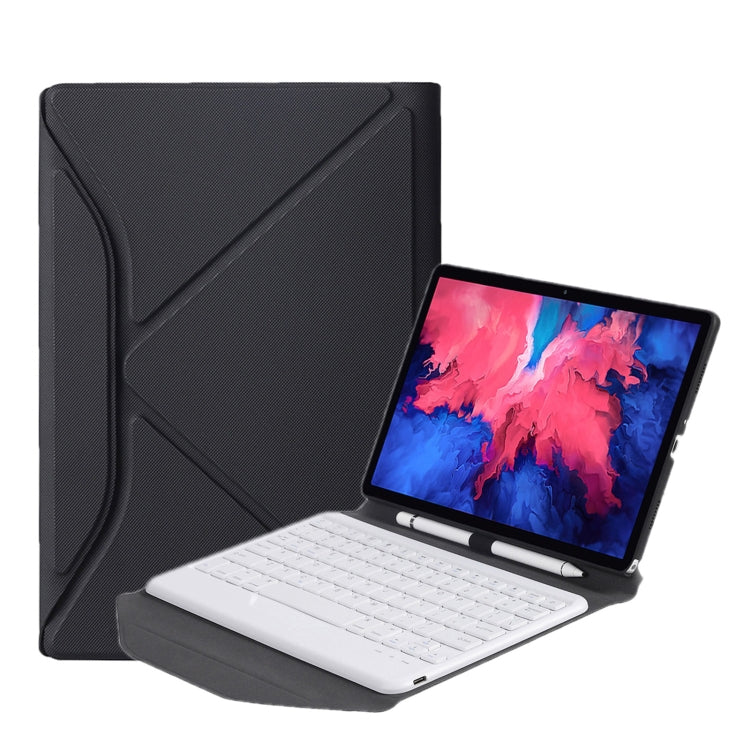 Custodia in pelle staccabile per tastiera Bluetooth BM10 Diamond Texture con slot per penna e supporto posteriore triangolare, For Lenovo Smart Tab M10 HPD Plus TB-X606F 10.3 inch, For Lenovo Pad Plus 11 inch TB-J607F / Tab P11 11 inch TB-J606F        ...