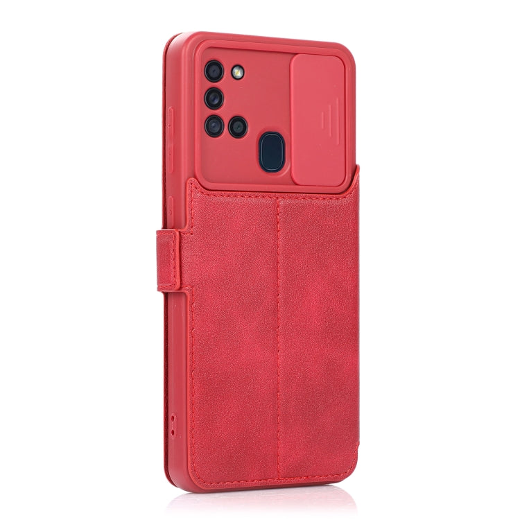 Push Window Doppia fibbia PU + custodia in pelle a vibrazione orizzontale in silicone con supporto e slot per schede, For Samsung Galaxy A21s, For Samsung Galaxy A52 5G / 4G, For Samsung Galaxy A71, For Samsung Galaxy Note20                            ...