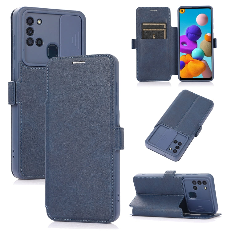 Push Window Doppia fibbia PU + custodia in pelle a vibrazione orizzontale in silicone con supporto e slot per schede, For Samsung Galaxy A21s, For Samsung Galaxy A52 5G / 4G, For Samsung Galaxy A71, For Samsung Galaxy Note20                            ...