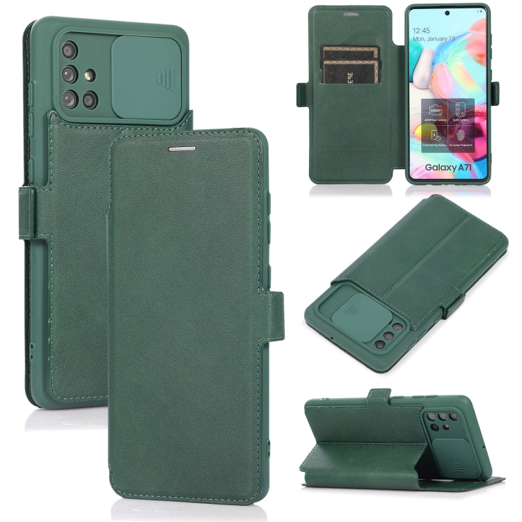 Push Window Doppia fibbia PU + custodia in pelle a vibrazione orizzontale in silicone con supporto e slot per schede, For Samsung Galaxy A21s, For Samsung Galaxy A52 5G / 4G, For Samsung Galaxy A71, For Samsung Galaxy Note20                            ...