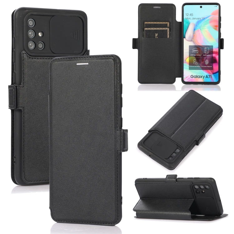 Push Window Doppia fibbia PU + custodia in pelle a vibrazione orizzontale in silicone con supporto e slot per schede, For Samsung Galaxy A21s, For Samsung Galaxy A52 5G / 4G, For Samsung Galaxy A71, For Samsung Galaxy Note20                            ...