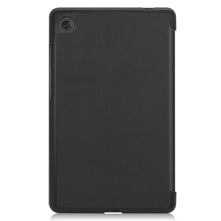 Custer Texture custodia orizzontale in pelle flip con supporto a tre pieghe, For Lenovo Tab M7 3rd Gen