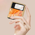 Custodia in vetro verniciato galvanico GKK, For Samsung Galaxy Z Flip3 5G