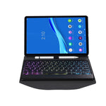 BM10S Backlight Edition Diamond Texture Custodia in pelle per tastiera Bluetooth staccabile con slot per penna e supporto posteriore triangolare, For Lenovo Smart Tab M10 HPD Plus TB-X606F 10.3 inch                                                      ...