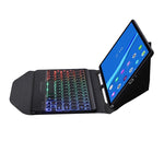 BM10S Backlight Edition Diamond Texture Custodia in pelle per tastiera Bluetooth staccabile con slot per penna e supporto posteriore triangolare, For Lenovo Smart Tab M10 HPD Plus TB-X606F 10.3 inch                                                      ...