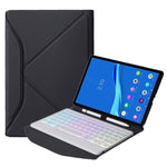 BM10S Backlight Edition Diamond Texture Custodia in pelle per tastiera Bluetooth staccabile con slot per penna e supporto posteriore triangolare, For Lenovo Smart Tab M10 HPD Plus TB-X606F 10.3 inch                                                      ...