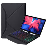 BM10S Backlight Edition Diamond Texture Custodia in pelle per tastiera Bluetooth staccabile con slot per penna e supporto posteriore triangolare, For Lenovo Smart Tab M10 HPD Plus TB-X606F 10.3 inch                                                      ...