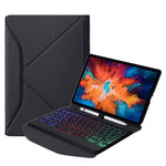 BM10S Backlight Edition Diamond Texture Custodia in pelle per tastiera Bluetooth staccabile con slot per penna e supporto posteriore triangolare, For Lenovo Smart Tab M10 HPD Plus TB-X606F 10.3 inch                                                      ...