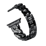 Cinturino in lega di diamanti a fila singola in denim, For Apple Watch Series 8&7 41mm / SE 2&6&SE&5&4 40mm / 3&2&1 38mm, For Apple Watch Series 8&7 45mm / SE 2&6&SE&5&4 44mm / 3&2&1 42mm