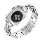 Cinturino in lega di diamanti a fila singola in denim, For Apple Watch Series 8&7 41mm / SE 2&6&SE&5&4 40mm / 3&2&1 38mm, For Apple Watch Series 8&7 45mm / SE 2&6&SE&5&4 44mm / 3&2&1 42mm