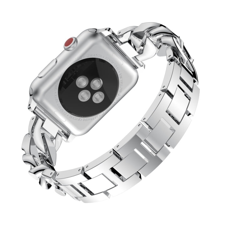Cinturino in lega di diamanti a fila singola in denim, For Apple Watch Series 8&7 41mm / SE 2&6&SE&5&4 40mm / 3&2&1 38mm, For Apple Watch Series 8&7 45mm / SE 2&6&SE&5&4 44mm / 3&2&1 42mm