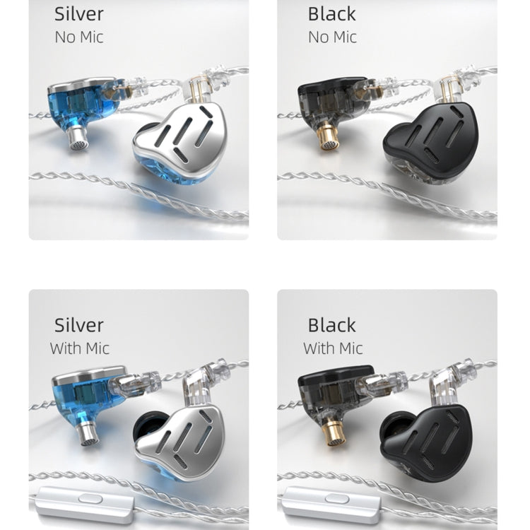 KZ ZAX 16-unità Ring Iron Sport Gaming Auricolare cablato in-ear,, ZAX Standard Version(Silver), ZAX Standard Version(Black), ZAX Mic Version(Silver), ZAX Mic Version(Black)