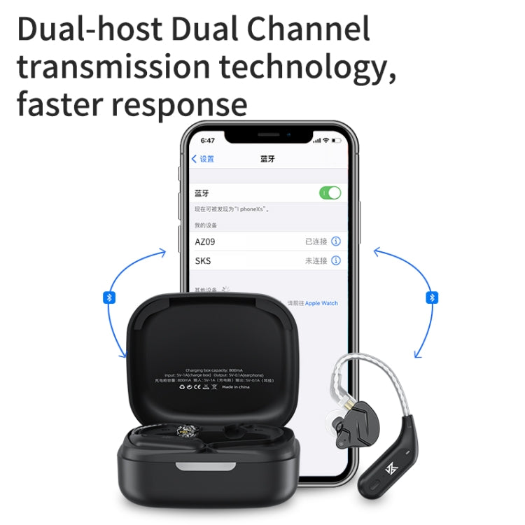 KZ AZ09 Auricolare Bluetooth Ear Hook 5.2 Cavo di aggiornamento del modulo Bluetooth wireless, C, B
