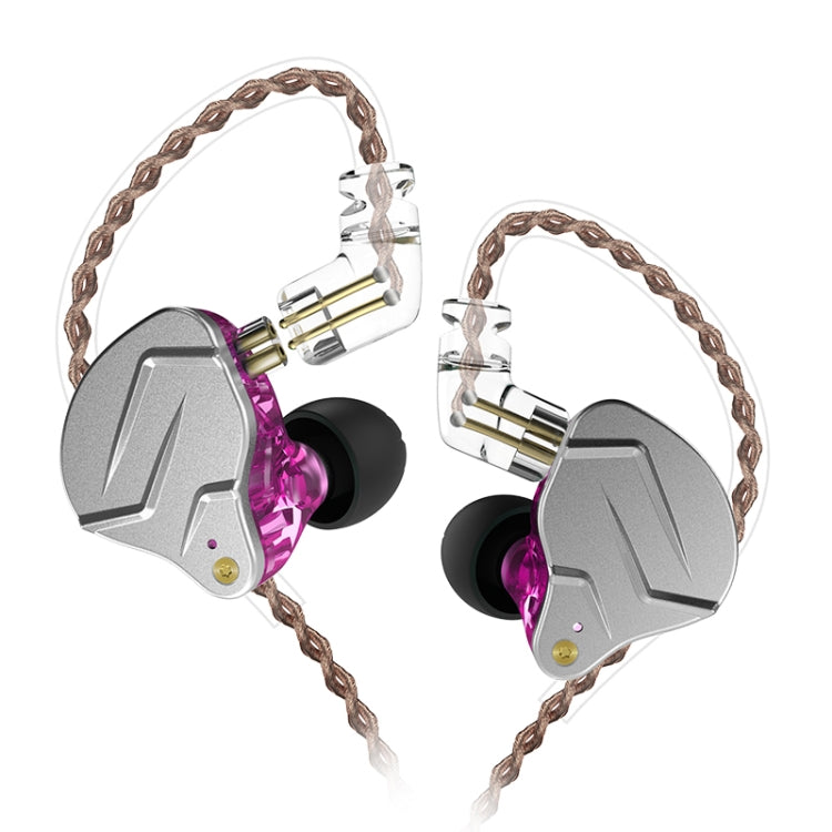 Auricolare cablato KZ ZSN Pro Ring Iron Hybrid Drive in metallo,, ZSN Standard Version(Grey), ZSN Standard Version(Blue), ZSN Standard Version(Purple), ZSN Mic Version(Grey), ZSN Mic Version(Blue), ZSN Mic Version(Purple)