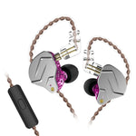 Auricolare cablato KZ ZSN Pro Ring Iron Hybrid Drive in metallo,, ZSN Standard Version(Grey), ZSN Standard Version(Blue), ZSN Standard Version(Purple), ZSN Mic Version(Grey), ZSN Mic Version(Blue), ZSN Mic Version(Purple)