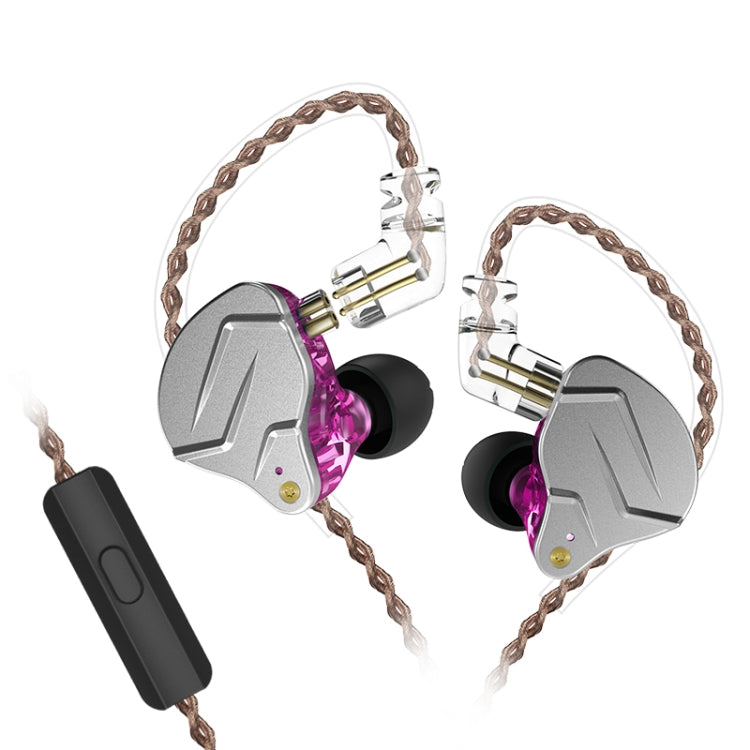 Auricolare cablato KZ ZSN Pro Ring Iron Hybrid Drive in metallo,, ZSN Standard Version(Grey), ZSN Standard Version(Blue), ZSN Standard Version(Purple), ZSN Mic Version(Grey), ZSN Mic Version(Blue), ZSN Mic Version(Purple)
