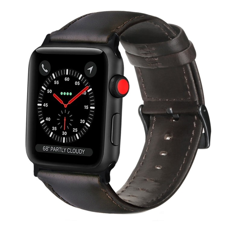 Cinturino per cinturino in vera pelle cerata ad olio, For Apple Watch Series 8&7 41mm / SE 2&6&SE&5&4 40mm / 3&2&1 38mm, For Apple Watch Series 7 41mm / 6 & SE & 5 & 4 40mm / 3 & 2 & 1 38mm                                                               ...