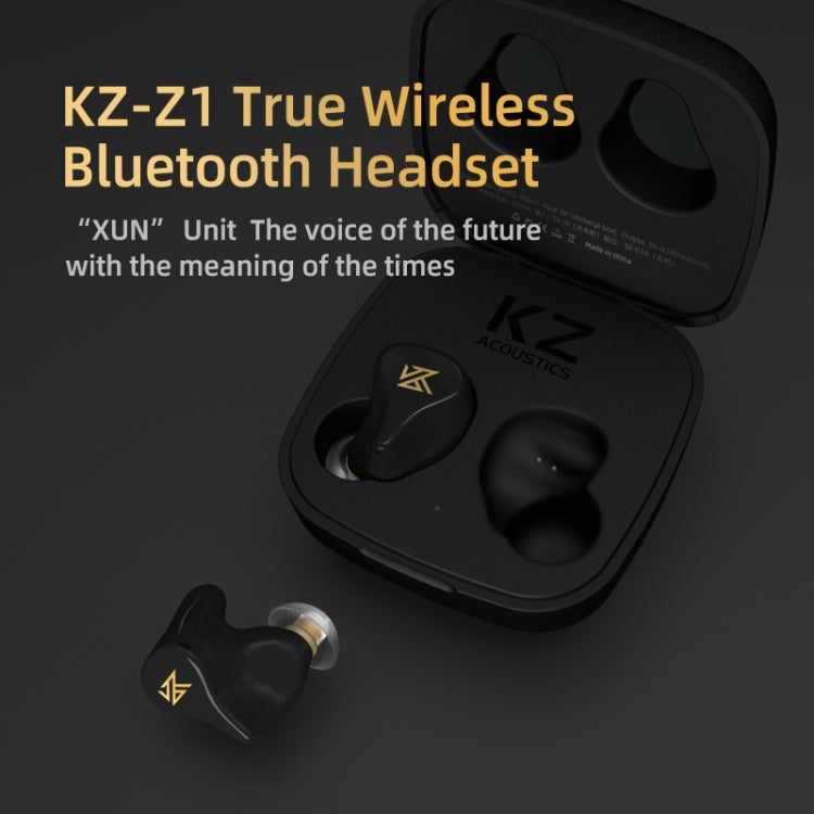 KZ Z1 1DD Dynamic True Wireless Bluetooth 5.0 Auricolare sportivo in-ear, Z1(Black), Z1(Green)