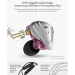 KZ ZSX 12 unità Ring Iron Metal Gaming Auricolare cablato in-ear,, ZSX Standard Version(Black), ZSX Standard Version(Cyan), ZSX Standard Version(Purple), ZSX Mic Version(Black), ZSX Mic Version(Cyan), ZSX Mic Version(Purple)