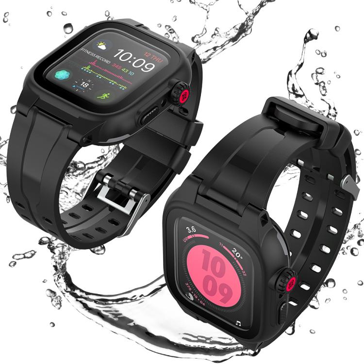 Pellicola salvaschermo impermeabile IP68 RedPepper + cinturino + custodia protettiva, For 5 & 4 40mm / 3 & 2 & 1 38mm, For Apple Watch Series 6 / 5 / 4 / Watch SE 44mm