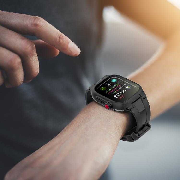 Pellicola salvaschermo impermeabile IP68 RedPepper + cinturino + custodia protettiva, For 5 & 4 40mm / 3 & 2 & 1 38mm, For Apple Watch Series 6 / 5 / 4 / Watch SE 44mm