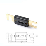 Fusibile ANL per auto a forcella grande placcato in oro da 5 pezzi 150A, 150A
