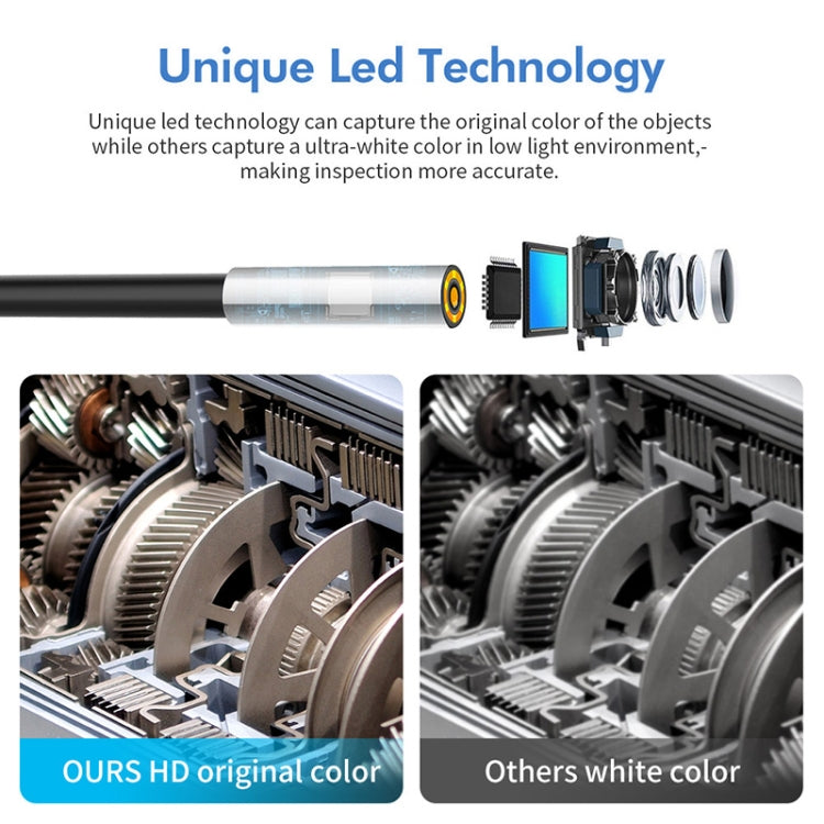 Y17 5MP 12mm Dual-lens HD Autofocus WiFi Telecamera per endoscopio digitale industriale Zoomable Snake, 1m Hard Cable, 3.5m Hard Cable, 5m Hard Cable, 10m Hard Cable