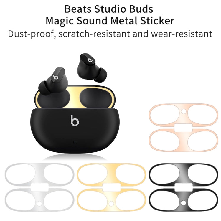 Adesivo protettivo in metallo con suono magico per auricolari Bluetooth senza fili, For Beats Studio Buds