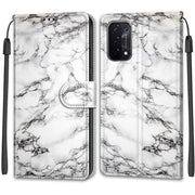 Custodia in pelle PU a vibrazione orizzontale con chiusura magnetica a disegno colorato di tensione con supporto e slot per schede, For OPPO A93 5G / A93s 5G / A54 5G / A74 5G