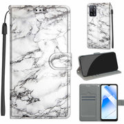 Custodia in pelle PU a vibrazione orizzontale con chiusura magnetica a disegno colorato di tensione con supporto e slot per schede, For OPPO A54 4G / A16 4G / A53s 5G / A55 5G