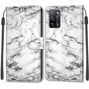 Custodia in pelle PU a vibrazione orizzontale con chiusura magnetica a disegno colorato di tensione con supporto e slot per schede, For OPPO A54 4G / A16 4G / A53s 5G / A55 5G