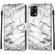 Custodia in pelle PU a vibrazione orizzontale con chiusura magnetica a disegno colorato di tensione con supporto e slot per schede, For OPPO F19 / A74 4G