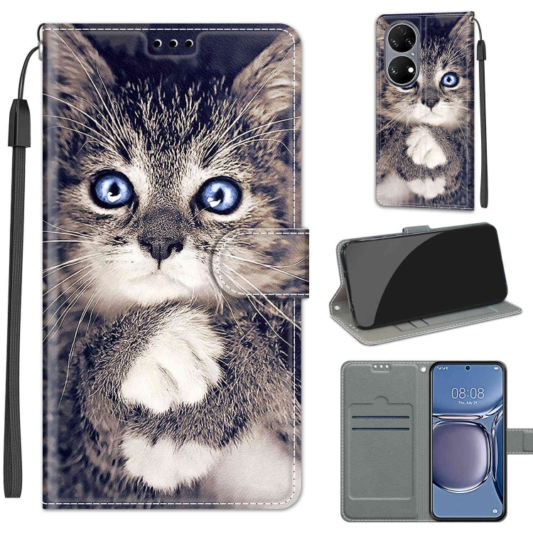 Custodia in pelle PU con chiusura magnetica per Huawei P50