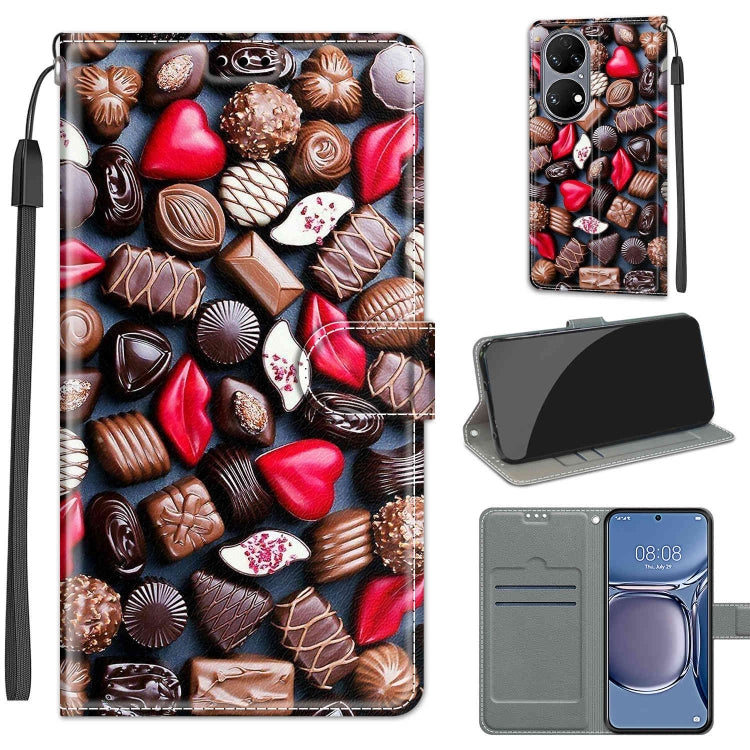 Custodia in pelle PU con chiusura magnetica per Huawei P50